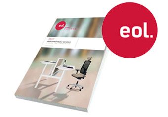 Le nouveau catalogue EOL. Aménagement de mobilier de bureau pour entreprise.